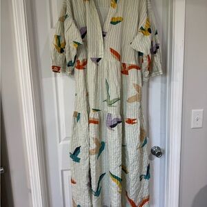 Carolita Printed Tiered Shirt Dress